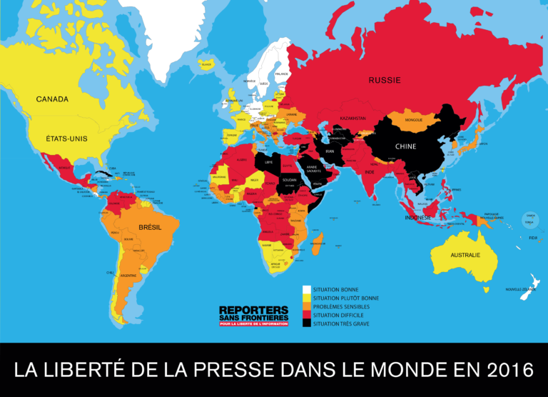 Les prédateurs de la presse à travers le monde / avec et Reporters Sans Frontières (RSF.ORG)