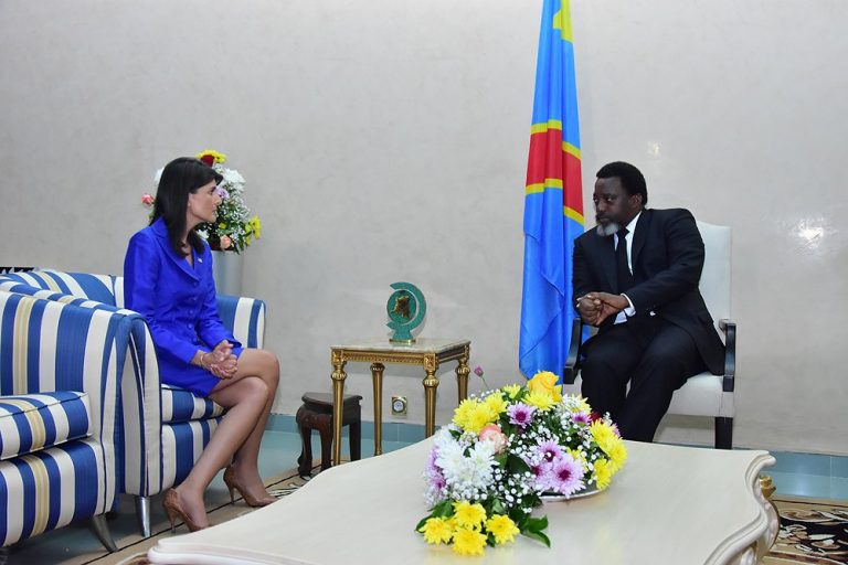 RDC : Nikki Haley chez Joseph Kabila, une rencontre pour exiger les élections au plus tard en 2018