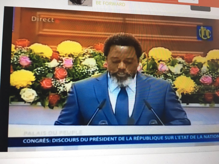 RDC : Discours de Kabila devant le Congrès : entre autosatisfaction et sa passion pour le Congo sans perspectives