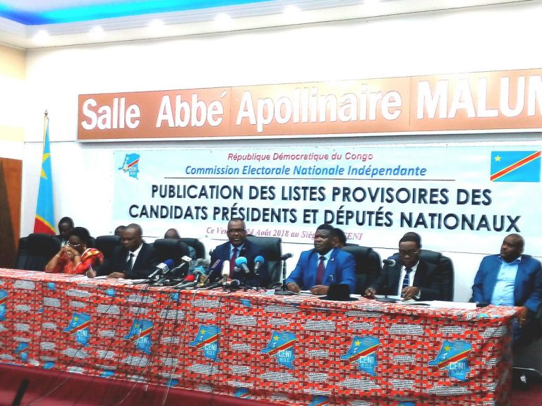RDC-ELECTIONS 2018 : Un numéro d’ordre attribué à chaque candidat président