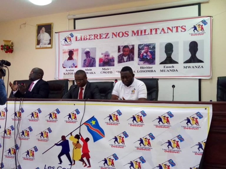 RDC : Le Mouvement Citoyen Les Congolais DEBOUT réclame la libération de ses militants
