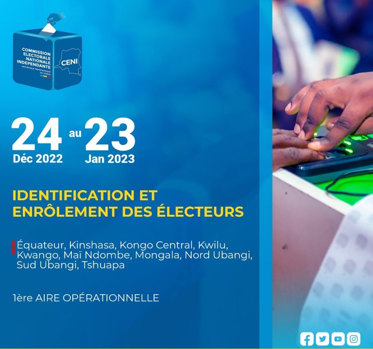 CENI-RDC : Prolongation-lancement de l’opération d’identification et d’enrôlement des électeurs