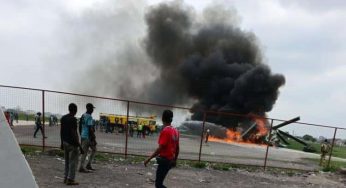 URGENT / KINSHASA : Crash d’un hélicoptère sur l’aérodrome militaire de Ndolo