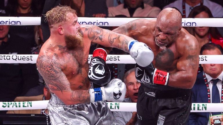 Le Youtubeur Jake Paul, vainqueur sur décision des juges face à la légende Mike Tyson