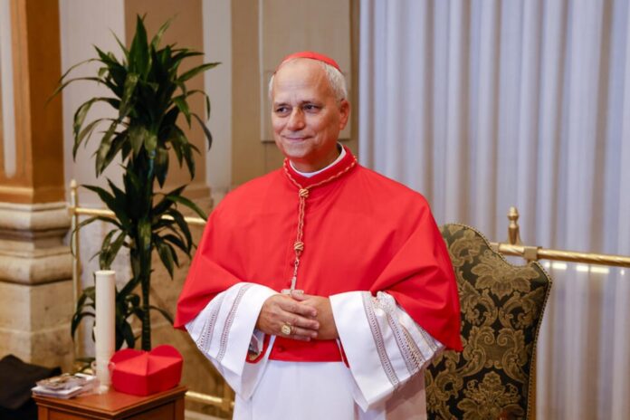 Le cardinal Robert Francis Prevost, nouveau pape Léon XIV. © Riccardo De Luca, AP