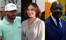 Noureddin Bongo, Sylvia Bongo et Ali Bongo sont arrivés à Luanda après plus de 20 mois d'assignation à résidence, vendredi 16 mai. © Steeve Jordan / AFP / Susan Walsh / AP / Ludovic Marin / AFP / Montage RFI